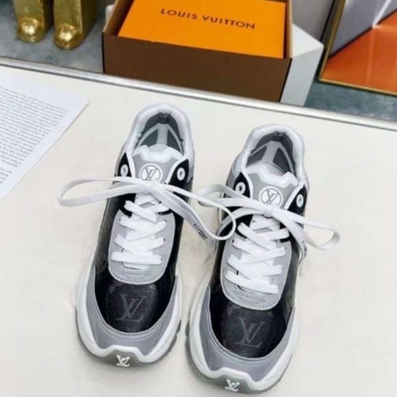 Monogram Black and White Athletic Sneakers, Comes In Box :)) - Picture 1 of 7